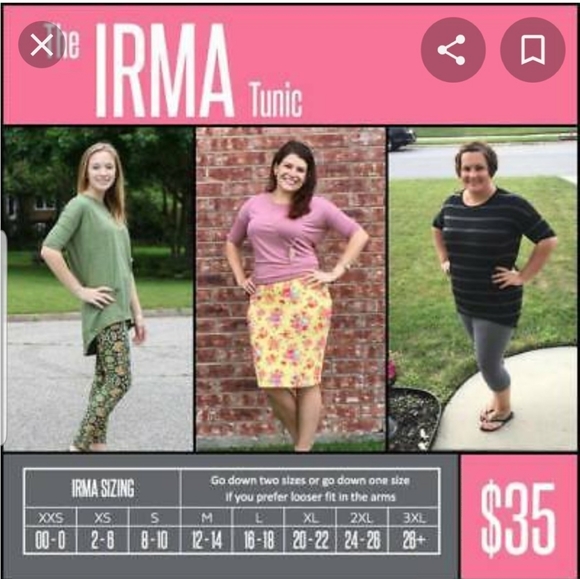 LuLaRoe Irma Tunic - Picture 6 of 8